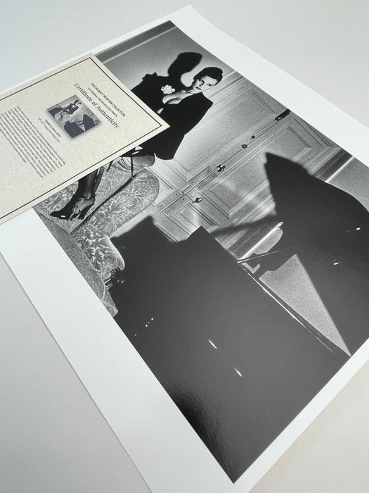 Alt Tag: Helmut Newton Saddle II Paris 1976 vintage silver gelatin print 20x24 black-and-white fashion photograph print on paper