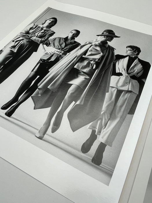 Helmut Newton Sie Kommen Dressed Paris 1982 vintage silver gelatin print 20x24, framed black-and-white fashion photo of models