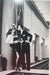 Helmut Newton Woman Into Man Paris 1979 vintage silver gelatin print fashion photo of couple kissing in Paris hotel corridor